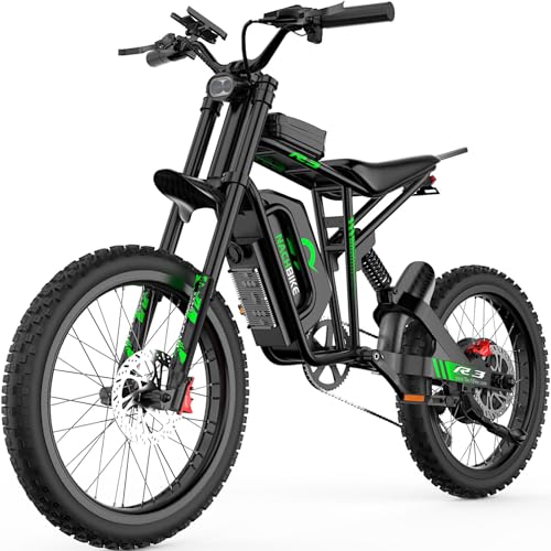 50MPH/40MPH Electric Bike for Adults, 4000W/6000W Electric Dirt Bike with 60V25Ah Battery, Max 50Miles, Dual Hydraulic Brake