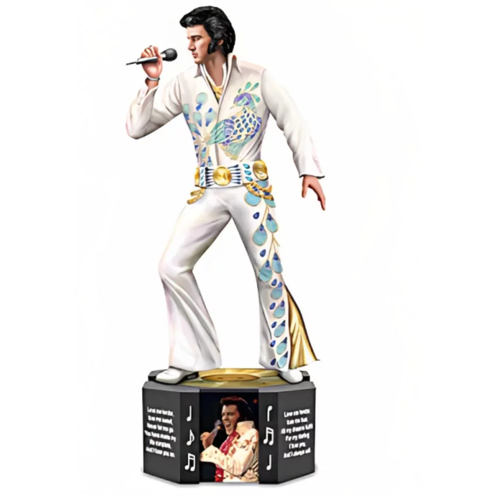 The Hamilton Collection Love Me Tender Elvis Presley Sculpture 11-inches