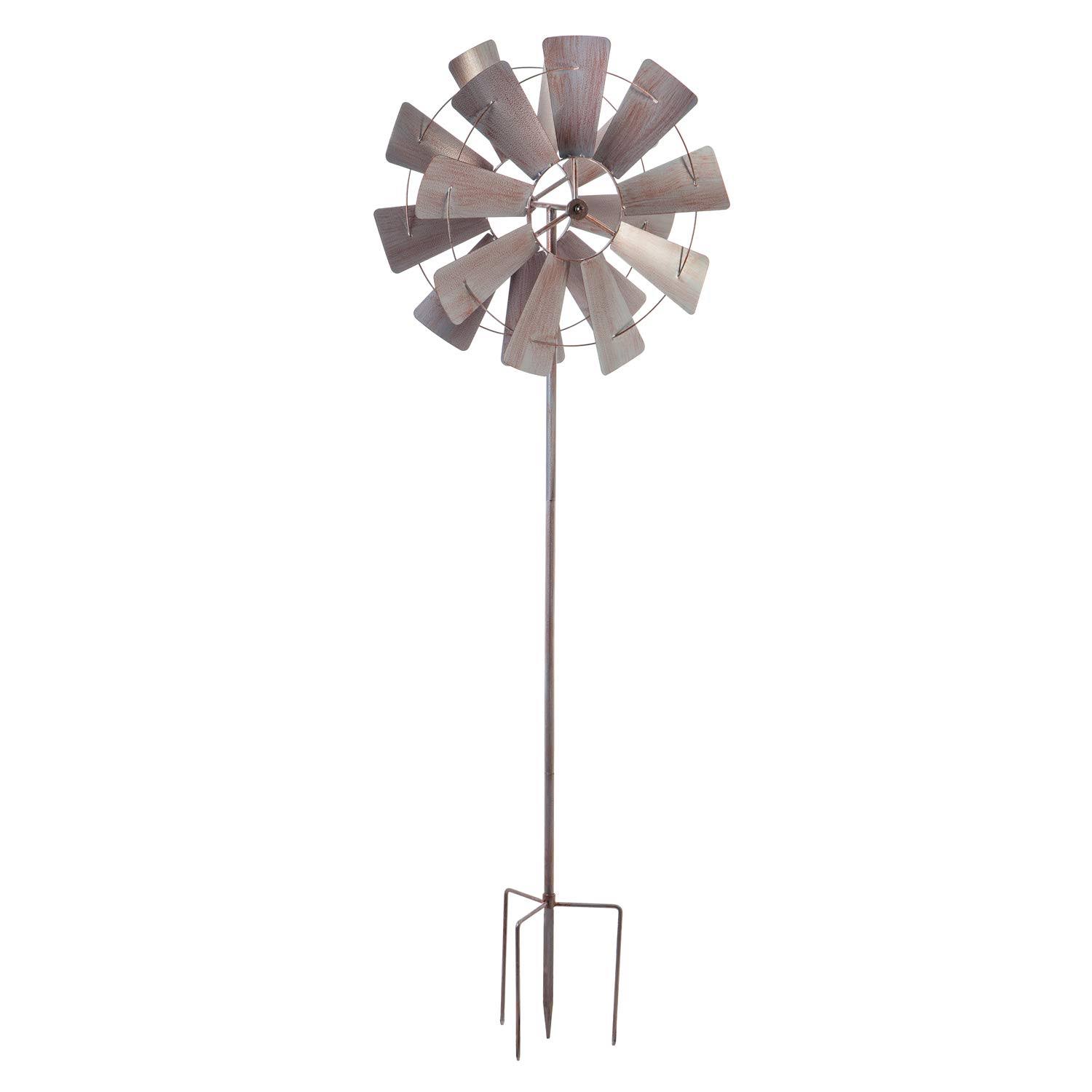 Evergreen 72x22H Wind Spinner, Galvanized Windmill