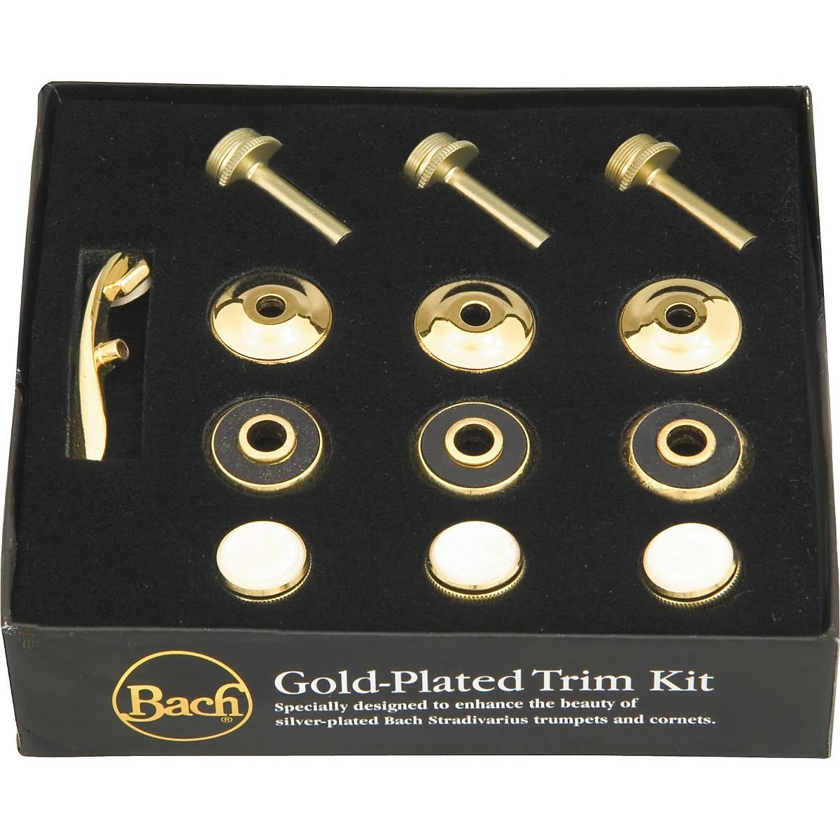 Bach Stradivarius Trumpet Gold Trim Kit with Standard Bottom Caps