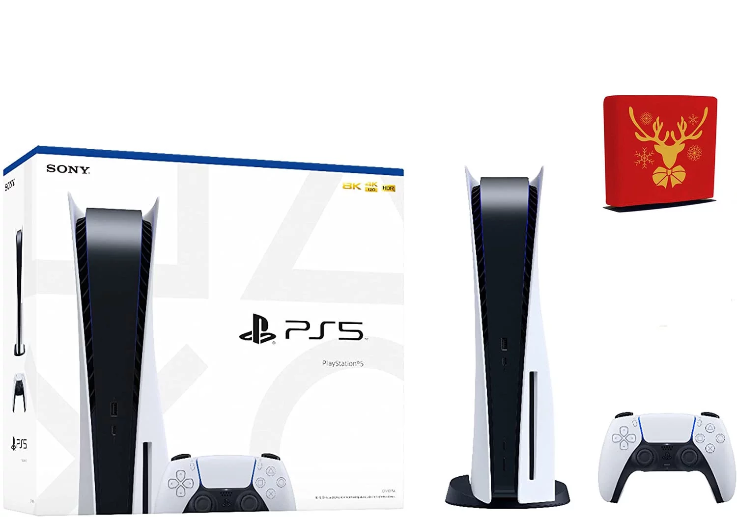 Sony PS5 Playstation 5 Console Disc Version + 1 Wireless Controller, x86-64-AMD Ryzen Zen 8 Cores CPU, 16GB GDDR6 Memory, 800GB SSD Storage