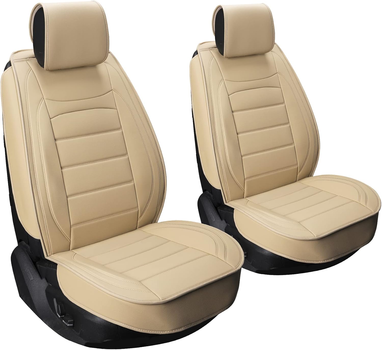 Universal Leather Car Seat Covers Front - Sanwom 2Pcs Waterproof Vehicle Seat Covers