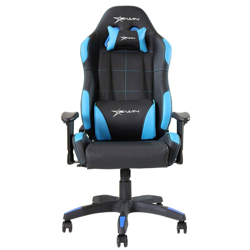 E-WIN Calling Series PU Ergonomic Computer PC Gaming Office Desk Chair, Blue