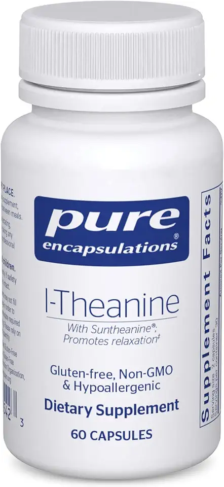 Pure Encapsulations L-Theanine - Amino Acid Supplement to Support Relaxation, Stress & Nervous System - 60 Capsules - Kansas Nuitrition - HNZSDS