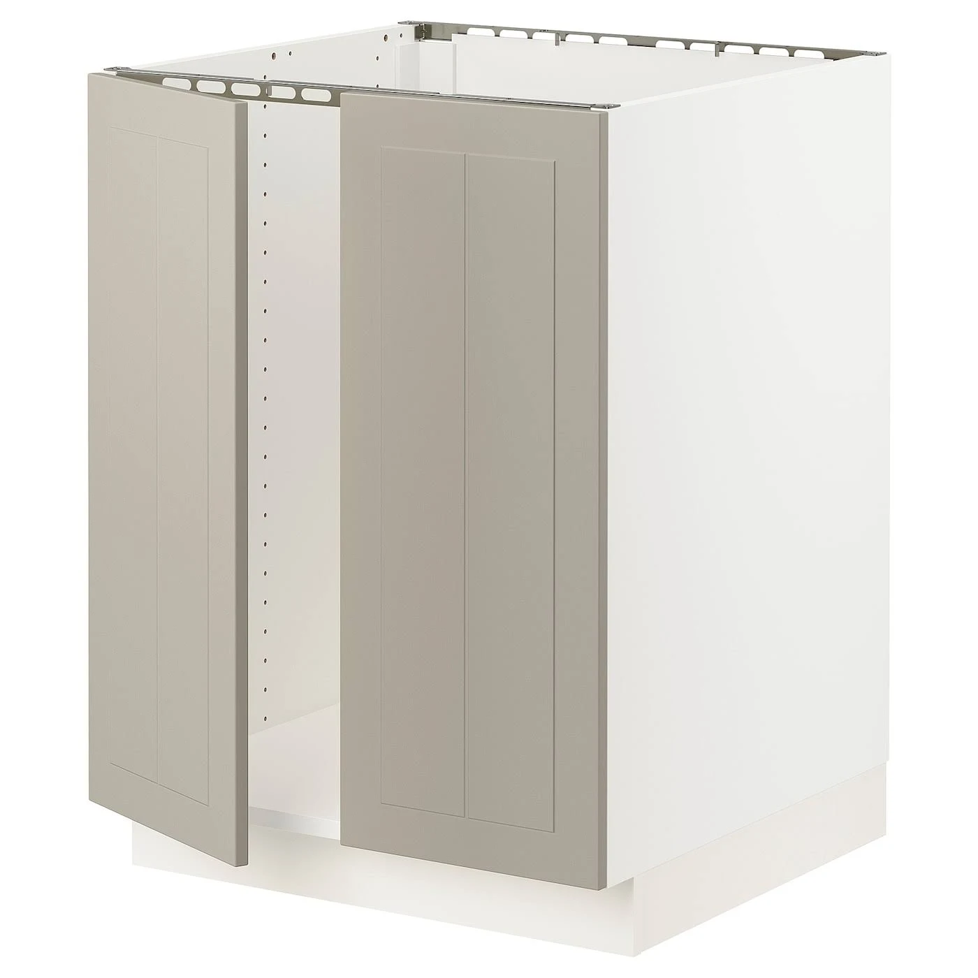 IKEA - SEKTION Base Cabinet for Sink + 2 Doors, white/Stensund Beige, 24x24x30 49407423