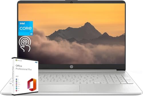 HP Laptop for Business and Student, 15.6" HD Touchscreen, Intel 6-Core i3-1215U Processor, 16GB RAM, 512GB SSD, lntel UHD Graphics, Windows 11 Home
