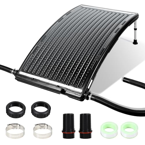 Upgraded Solar Pool Heater, Solar Pool Heater for Above Ground Pool, Thickened Panel 113x69 cm, Solar Heater for Above Ground Pool