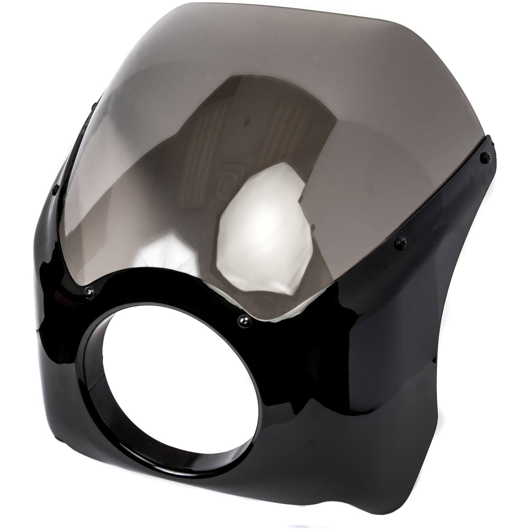Krator Black & Smoke Headlight Fairing Windshield Kit for Kawasaki Vulcan Classic Custom 900