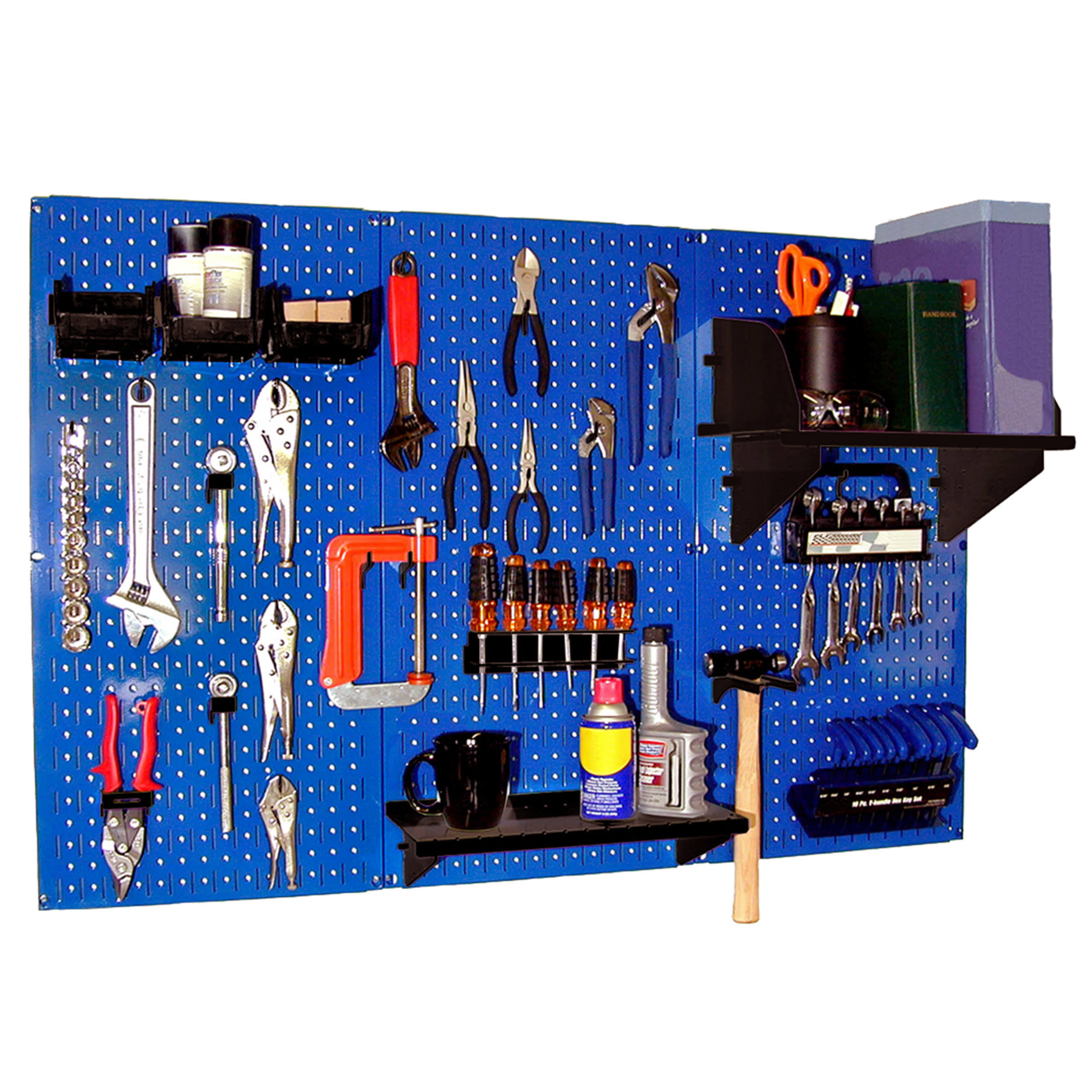 Wall Control Pegboard Standard Tool Storage Kit, Blue/Black