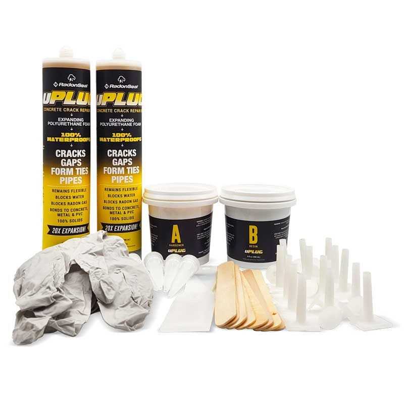 uPlug Concrete Foundation Crack Repair Kit. Repair Leaking Basement &amp; Foundation Wall Cracks &amp; Seams - Shop Hardware Tools Online Store