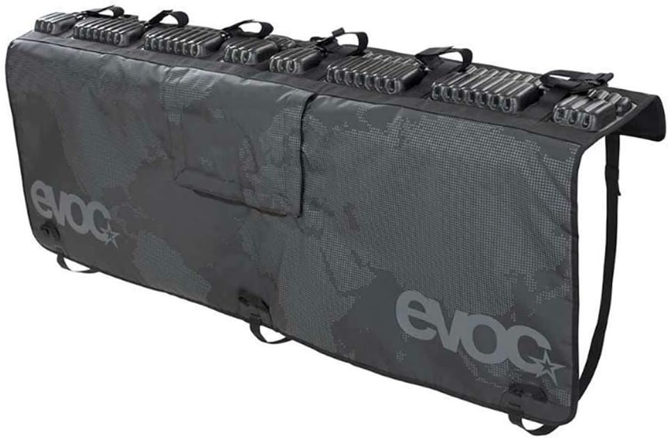 Evoc Bike Tailgate Pad Holds Up to 6 Bikes - Bike Pad for Truck Tailgate Protects The Bikes and Truck, for Mid-Size Truck Beds - Black