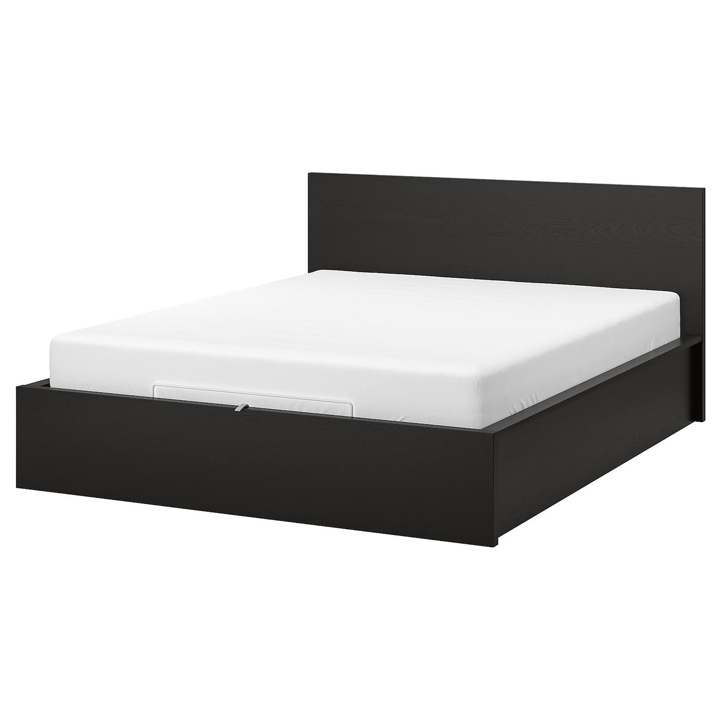 IKEA - MALM Storage Bed, black-brown, Queen