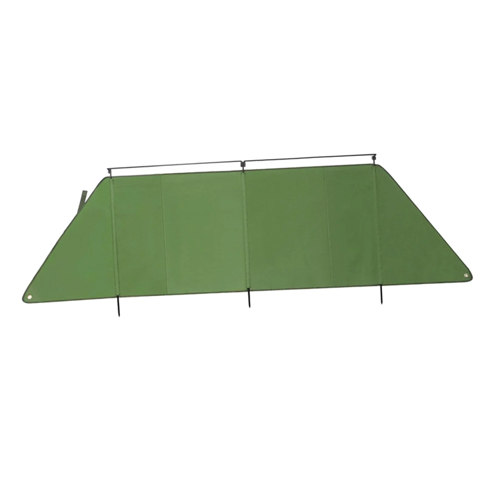 Camping Campfire Windshield, Folding Green Windproof Cloth Windscreen Equipment Hiking Barbecue Picnic Grills