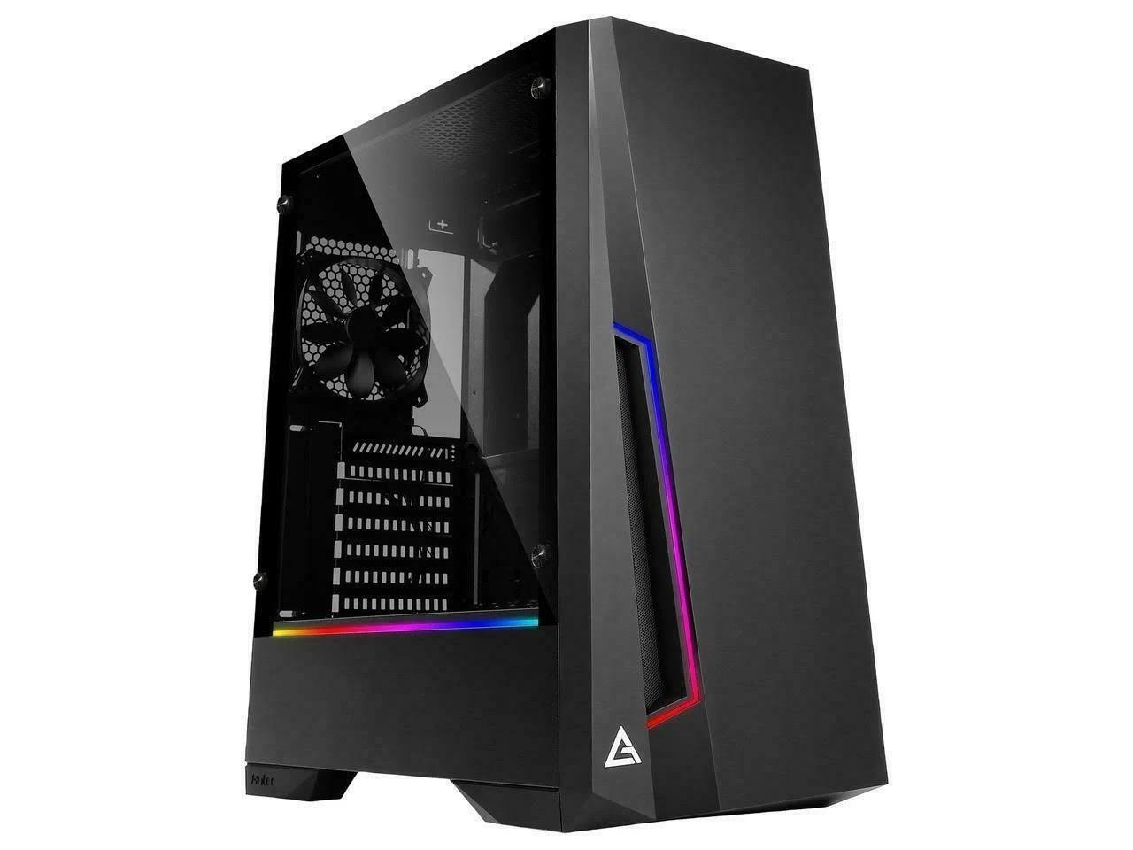 Antec DP501 Case Dark Phantom Series Gaming Mid-Tower Tempered Glass Side