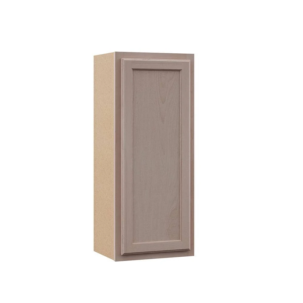 Hampton Bay Hampton Assembled 15x36x12 in. Wall Cabinet in Unfinished Beech