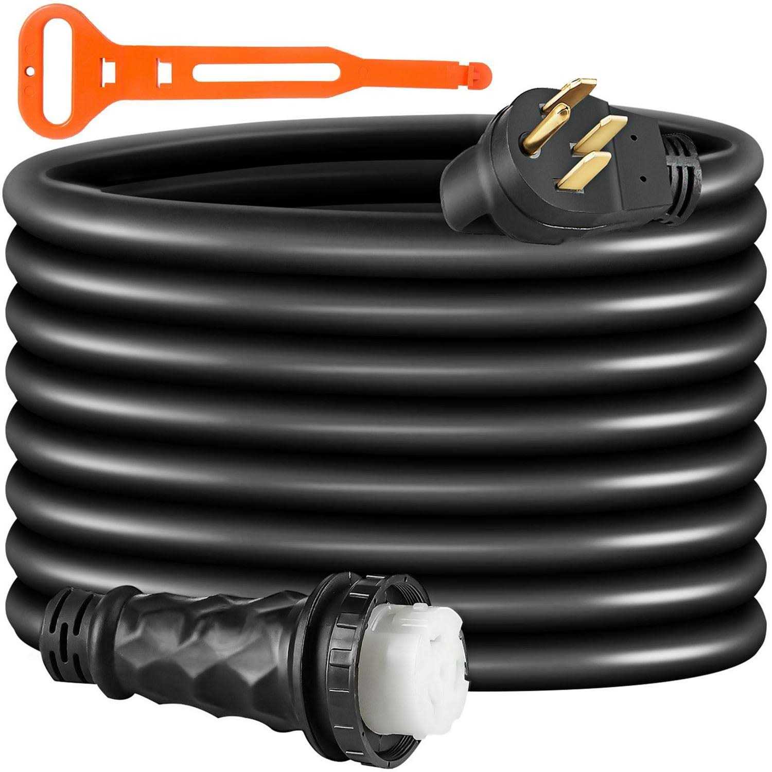 VEVOR RV Shore Power Extension Cord 36FT 50 Amp Weatherproof Heavy Duty 6/3 + 8/1 STW Twist Lock Cord 50 Amp RV Replacement Cor