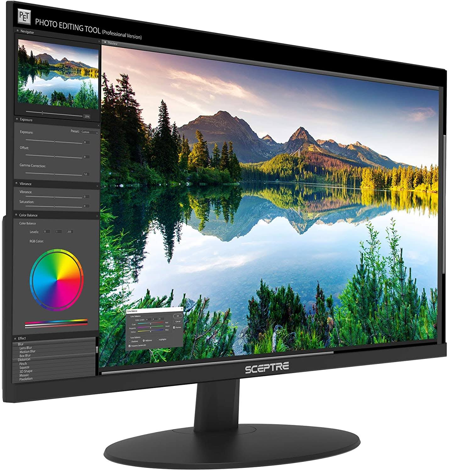 Sceptre IPS 27-inch Business Computer Monitor 1080p 75Hz with HDMI VGA Build-in Speakers, Machine Black (e275w-fpt) - Megean