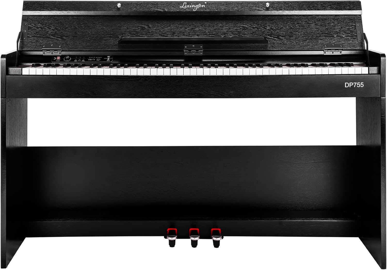 Lexington 88 Key Weighted Home Digital Piano, Hammer Action Electric Keyboard Piano for Beginners with Furniture Stand, Power Adapter, Triple Pedals
