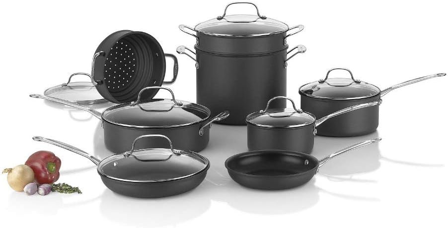Cuisinart Chef's Classic Nonstick Hard-Anodized 14-Piece Cookware Set
