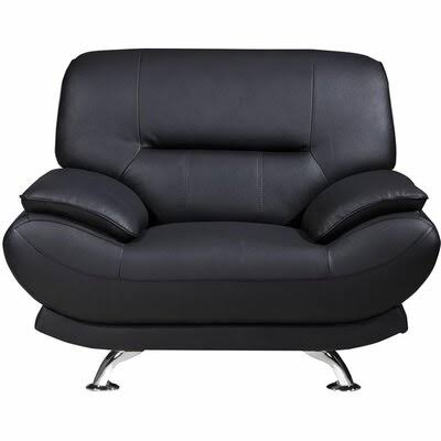 Helman 39x22 Wide Leather Match Club Chair Orren Ellis Fabric: Black Leather Match