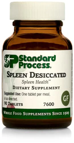 Standard Process Spleen Desiccated - Whole Food Immune Support, Spleen and Healthy Blood - Gluten Free - 90 Tablets - Kansas Nuitrition - HNZSDS