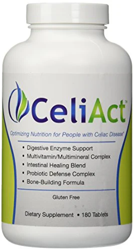 CeliAct - Optimizing Health for People on a Gluten-Free Diet - 180 Tablets - Kansas Nuitrition - HNZSDS