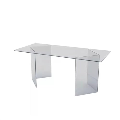 Minimalist Boss Desk Office Desk Light Luxury Tempered Glass Computer Home Desk Acrylic Modern Table Writing Desk(220 * 80 * 75cm) (One Color 220 *