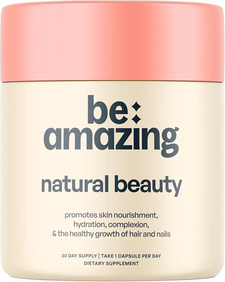 Be Amazing Natural Beauty Supplement | Skin, Nail & Collagen Support, Biotin for Healthy Hair Growth, Immunity