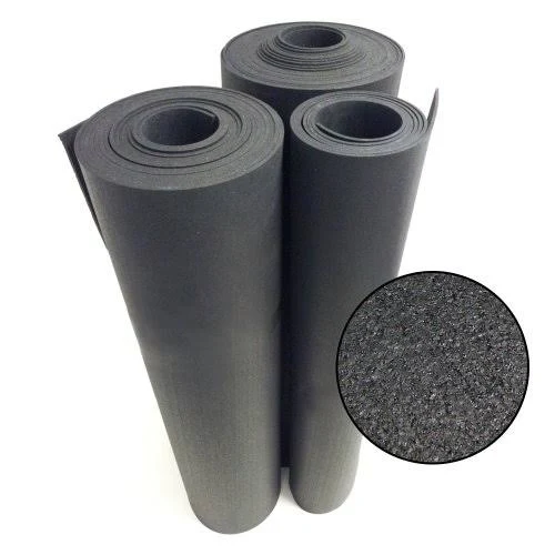 Rubber-Cal Rubber Flooring Rolls - 6mm x 4ft Wide x 9ft Long Roll - Black Rubber Mat