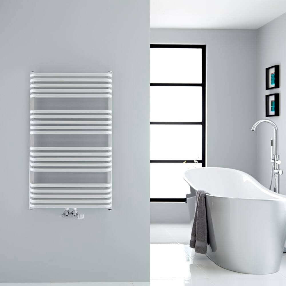 Arch - White Hydronic Heated Towel Warmer - 39.25x22 x 23.5x22