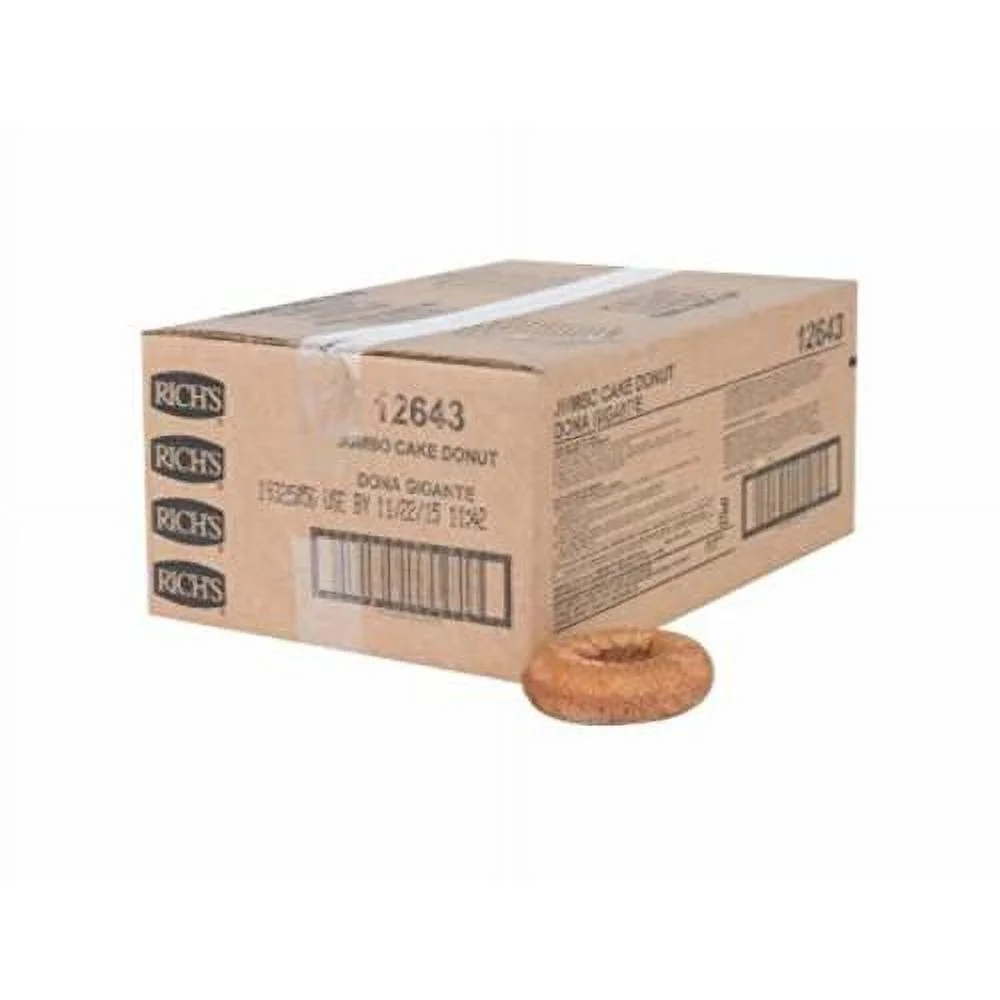 Rich Jumbo Cake Donut, 3 Ounce -- Per Case.