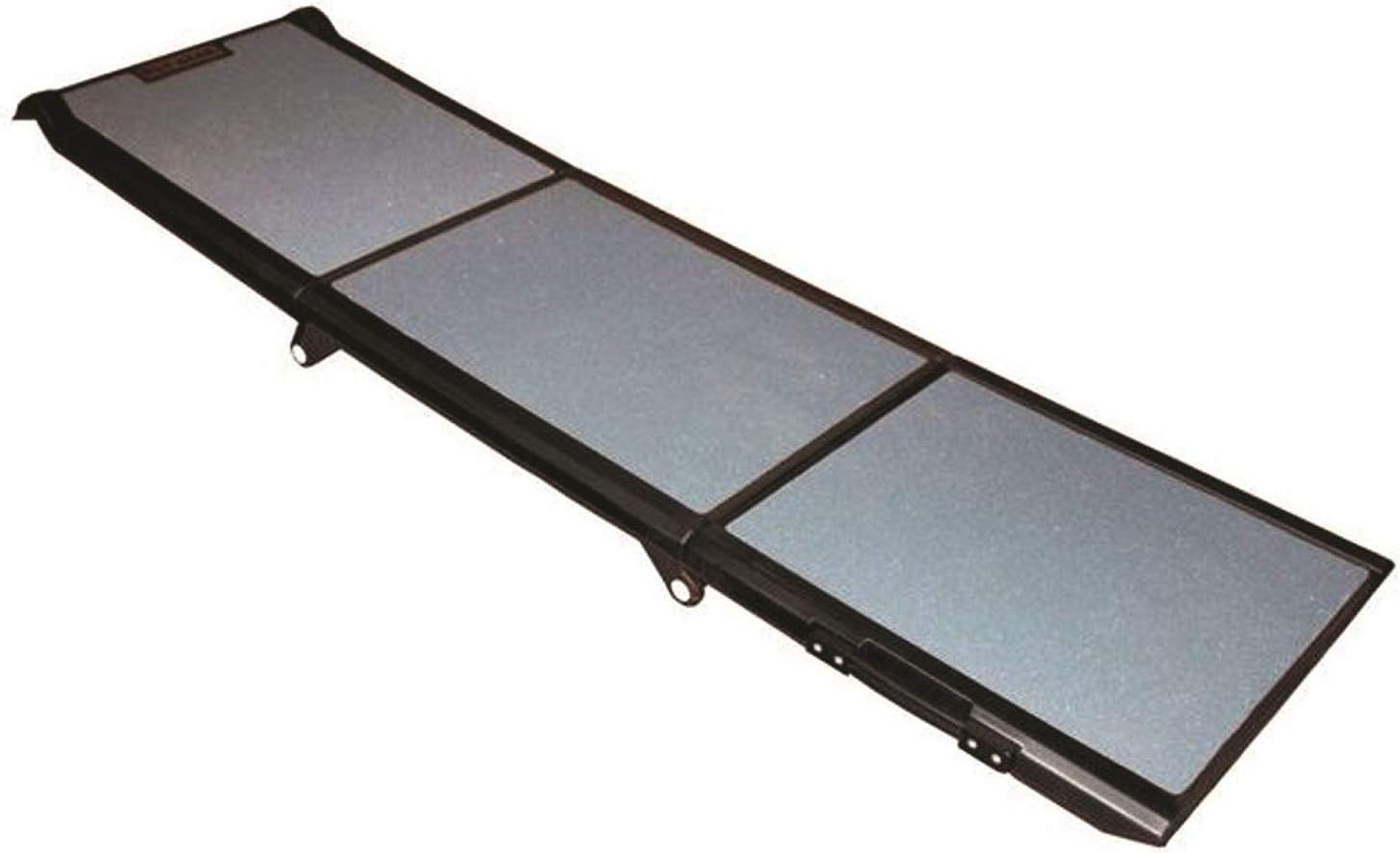 Ramp 71 Inch Long Extra Wide Portable Pet Ramp For Dogs/Cats Up To 200Lbs, Patented Compact/Easy Fold With Safety Tether, Black/Gray, Not Carpeted
