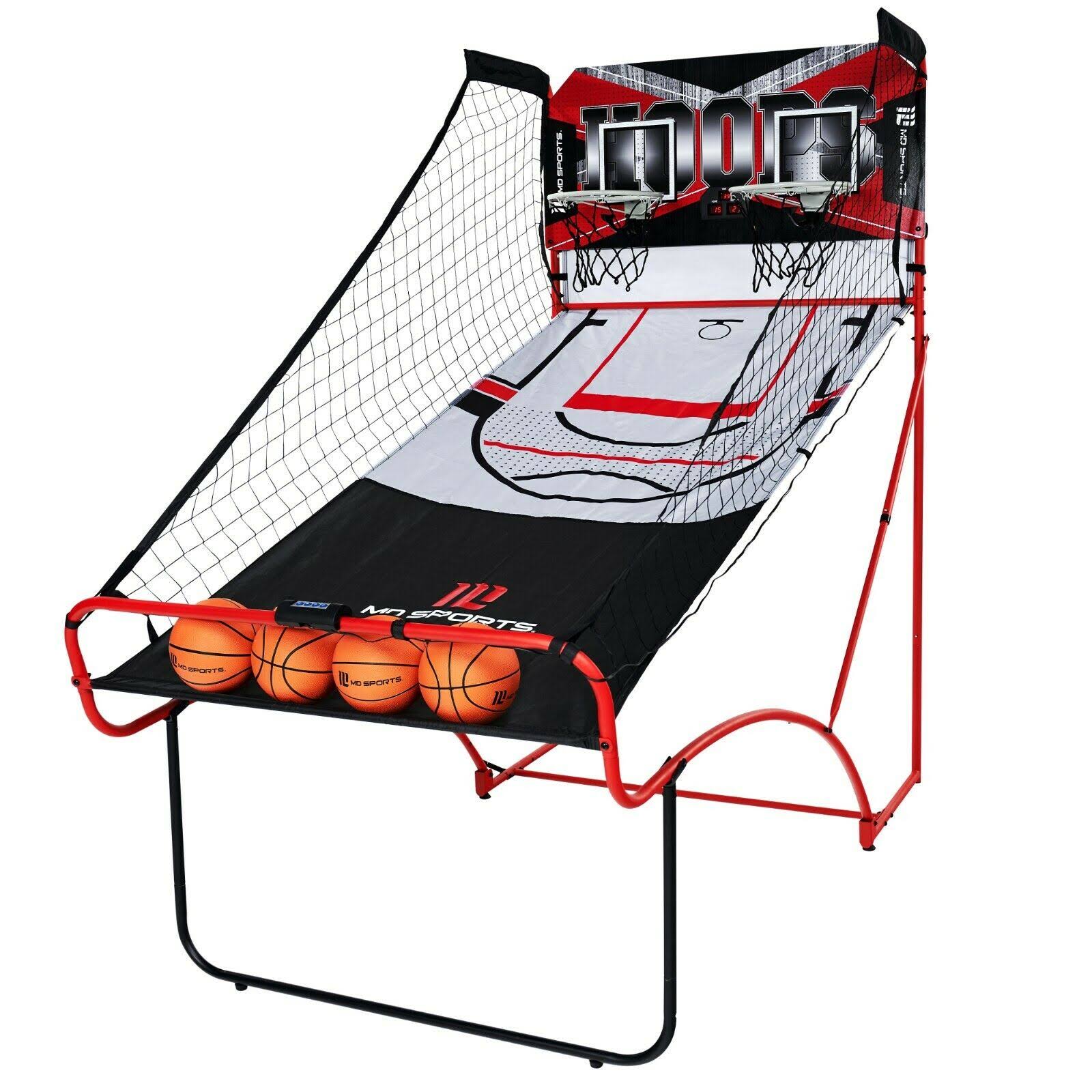 MD Sports Indoor EZ Fold Dual Shot Arcade LED Basketball Game
