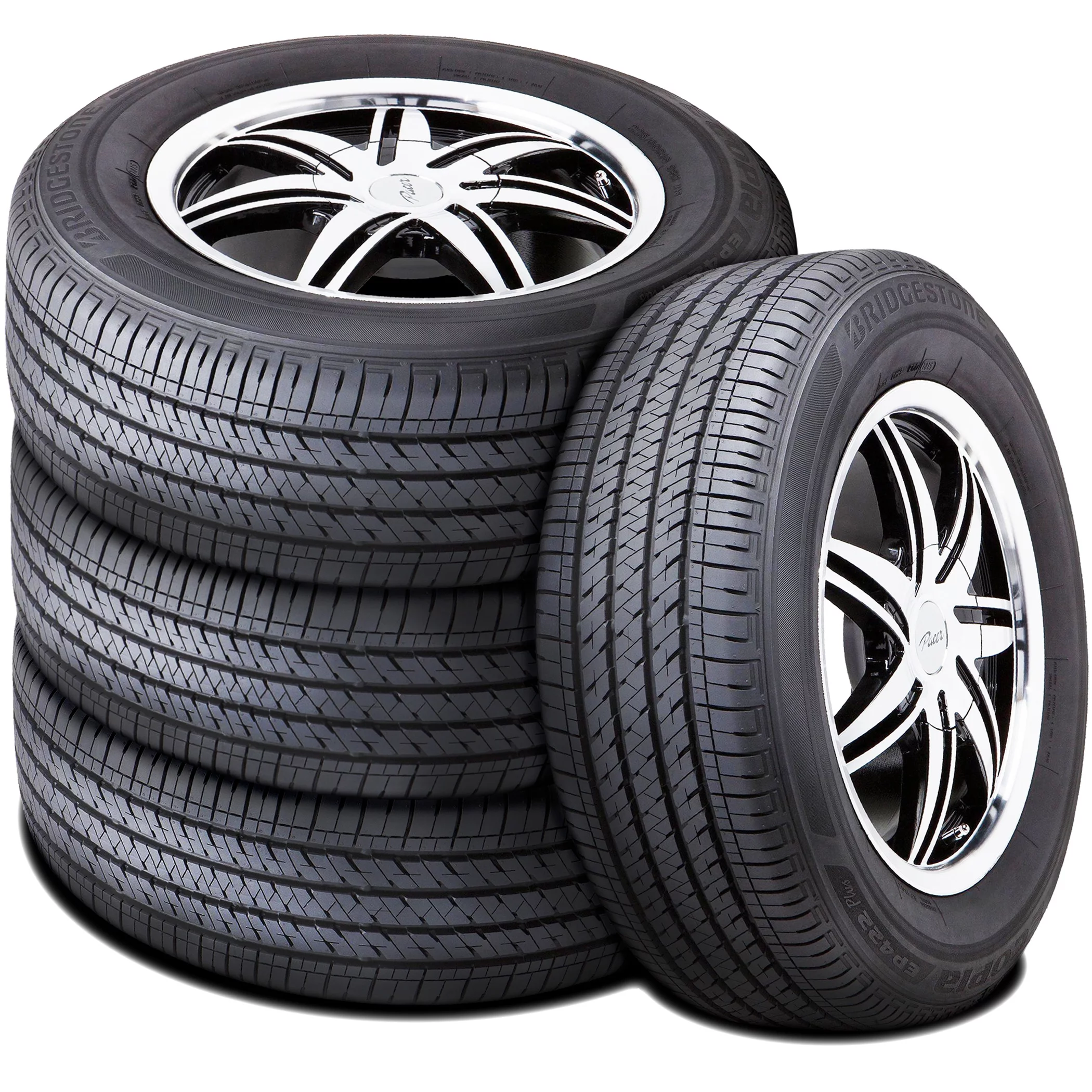 Set of 4 (FOUR) Bridgestone Ecopia EP422 Plus 195/60R15 88H AS All Season A/S Tires Fits: 2005 Honda Civic Reverb, 2004-08 Nissan Sentra Base