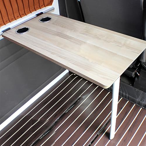 Rv Dinette Table, Wall Mounted Desk, Folding Wall Table, Fold Down Table, Wall-Mounted Table, White Adjustable Steel Brackets, for Rv, Home Office
