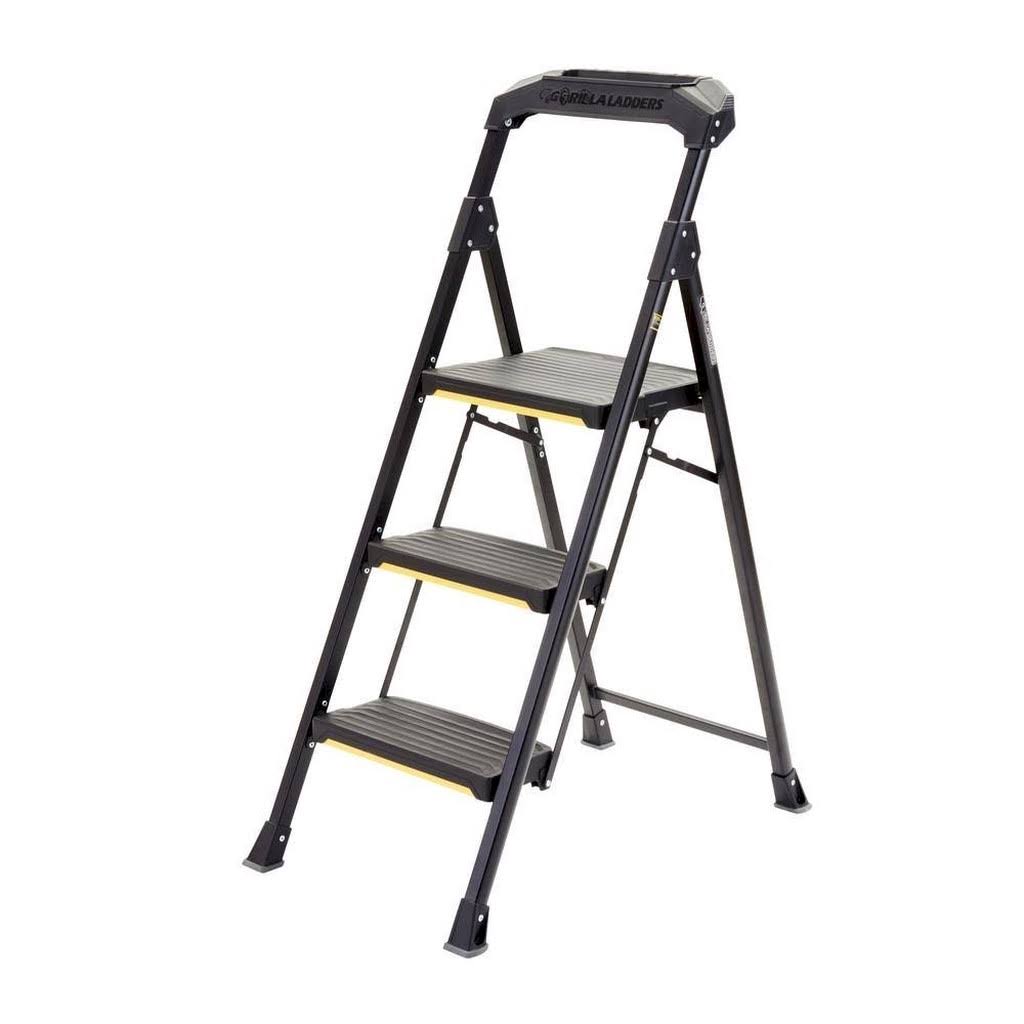 Gorilla Ladders 3-Step Pro-Grade Steel Step Stool with 300 lbs. Load Capacity Type iA Duty