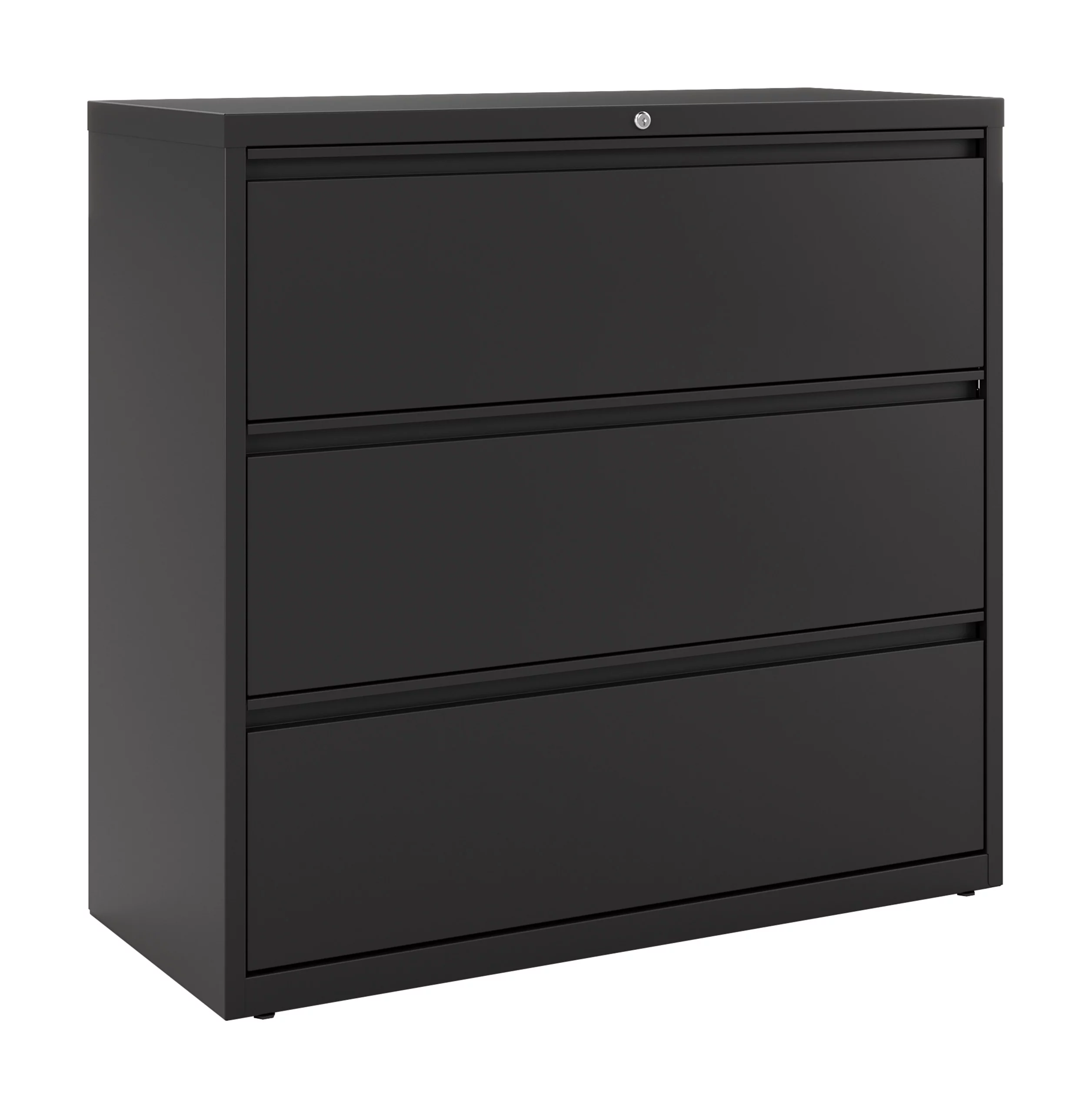 Hirsh 42 inch Wide 3 Drawer Metal Lateral File Cabinet for Home and Office, Holds Letter, Legal and A4 Hanging Folders, Black