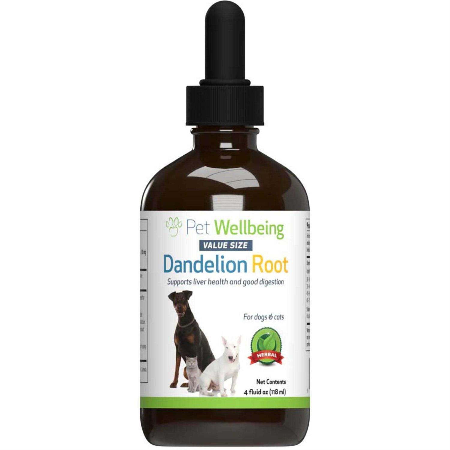 Pet Wellbeing Dandelion Root Bacon Flavored Liquid Digestive &amp; Liver Supplement for Cats &amp; Dogs - Pet Supplies online store