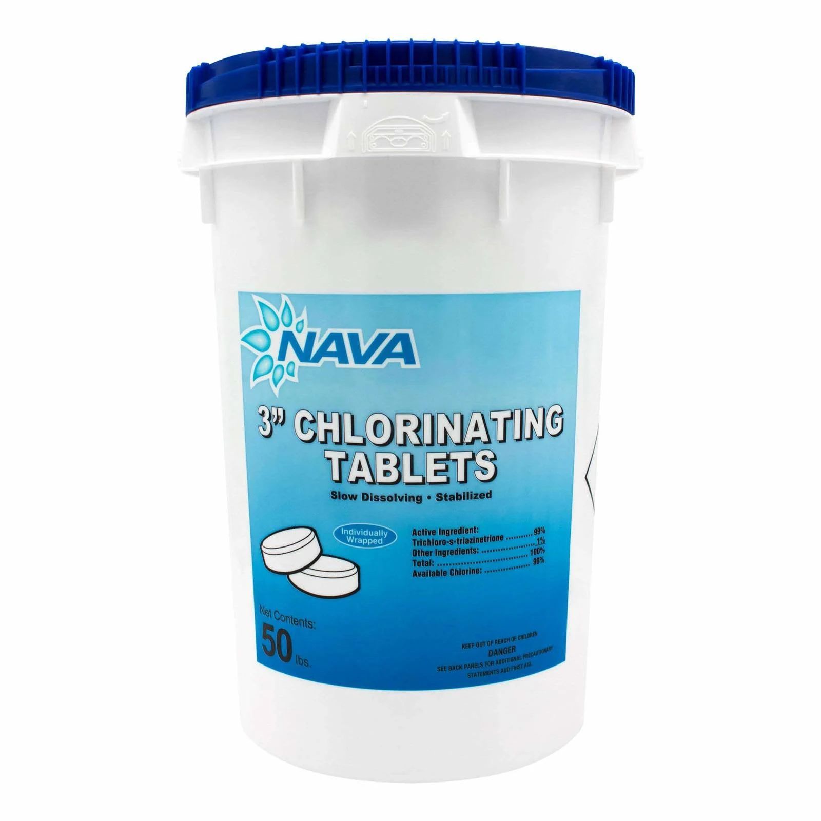 Nava 12000295 3-Inch Chlorinating Tablets for Swimming Pool/Spa, 50 lbs