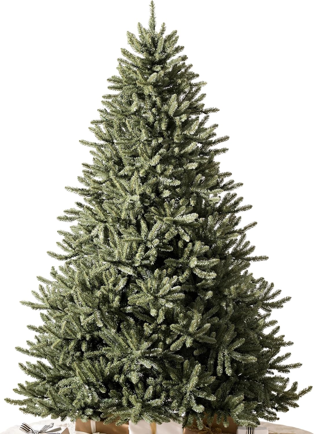 Balsam Hill 7.5ft Pre-Lit Classic Blue Spruce - Artificial Christmas Tree with 1000 Clear Incandescent Lights, Easy Plug Technology