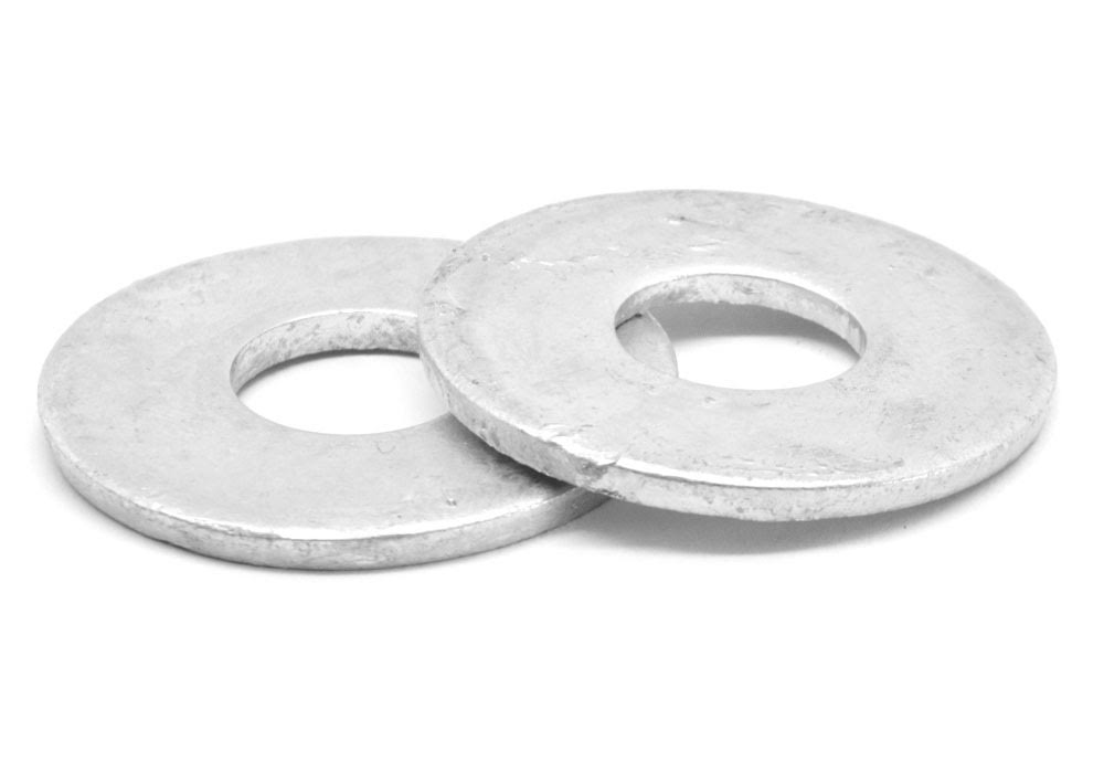 Asmc Industrial #12 Flat Washer SAE Pattern Low Carbon Steel Hot Dip Galvanized Pk 1000