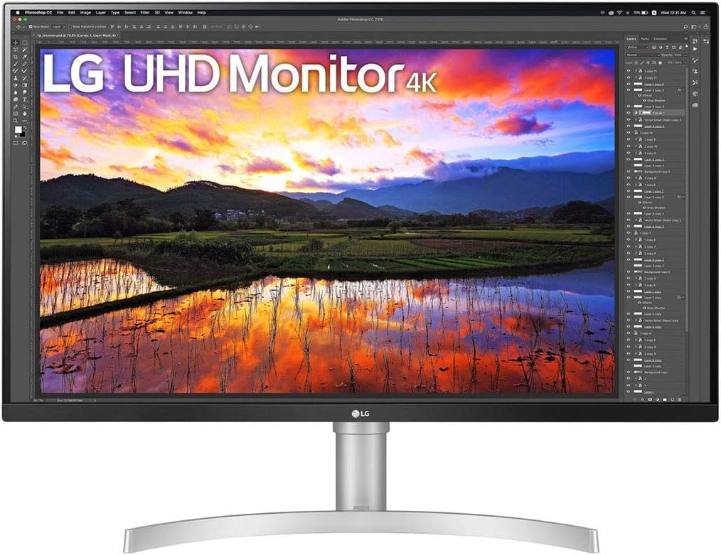 LG 31.5” HDR10 IPS UHD 4K Monitor (3840x2160) with DCI-P3 95% (Typ.), AMD FreeSync, Dynamic Action Sync, Black Stabilizer