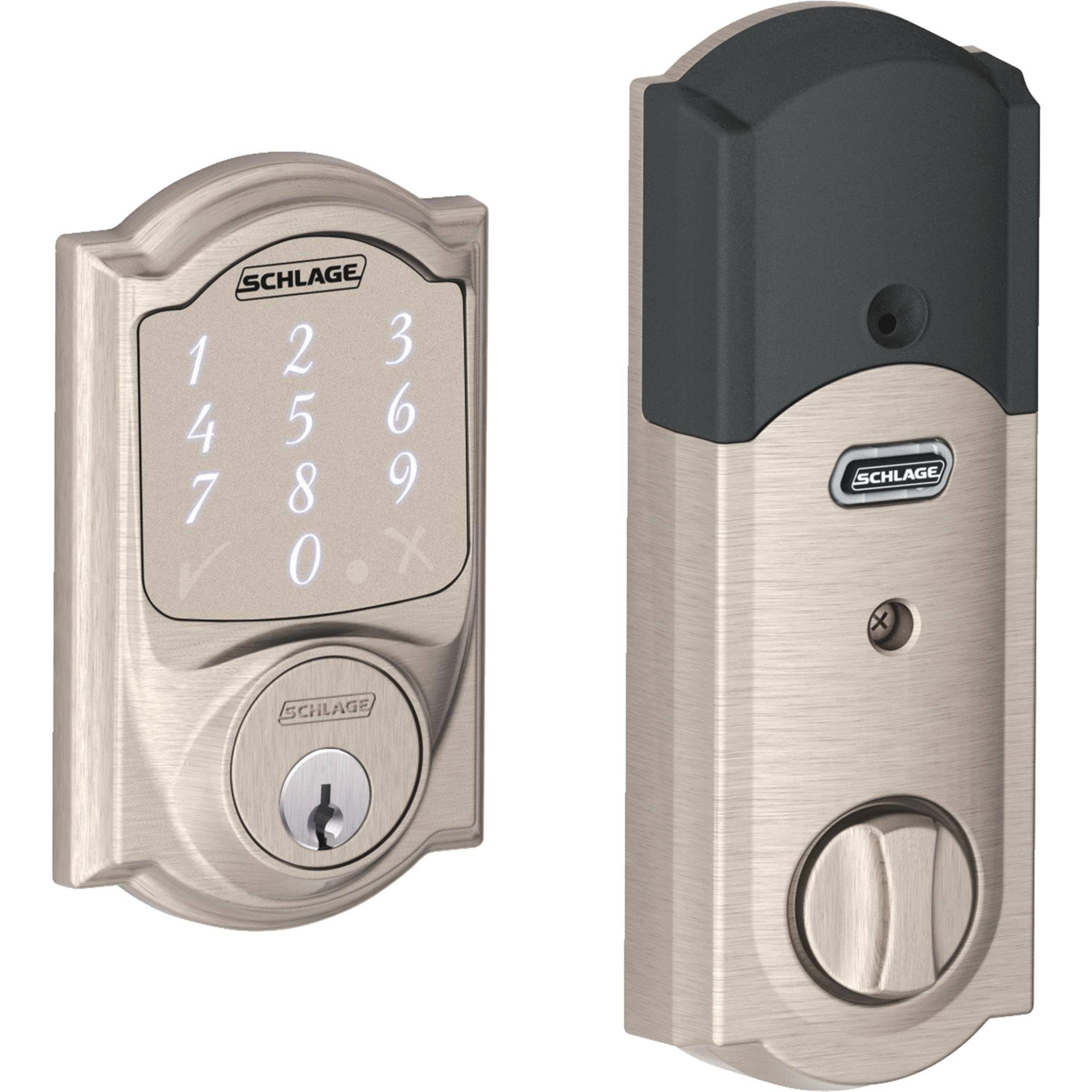 Schlage Camelot Sense Deadbolt - Satin Nickel