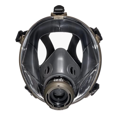 MIRA Safety CM-I01 Full-Face Industrial-Grade Gas Mask with 40mm NATO Filter Compatibility and Advanced Valve Design - Smart Home Appliances