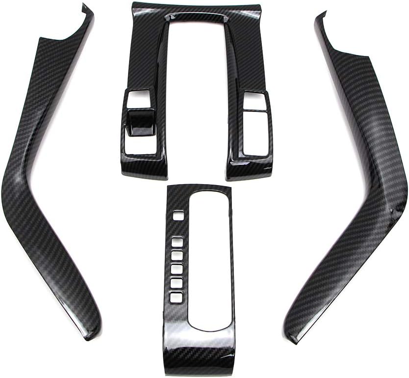 Dreamseek Center Console Automatic Gear Shift Panel Cover for 10th Gen Honda Civic 2016 2017 2018 2019 2020 2021 Sedan Carbon Fiber Style Pack of 2