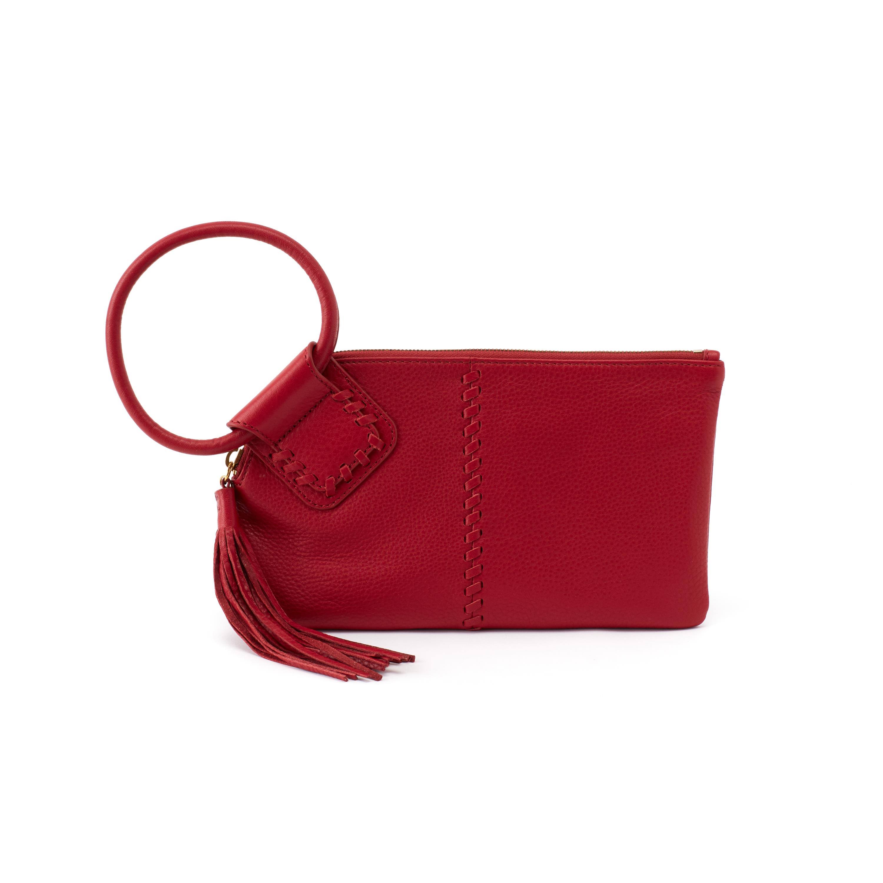 Hobo Sable Wristlet, Scarlet