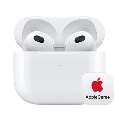 Apple AirPods (3rd Generation) Wireless Ear Buds, Bluetooth Headphones, Personalized Spatial Audio, Sweat and Water Resistant