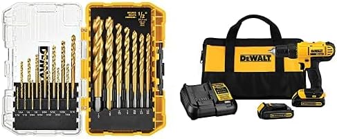 DEWALT 20V Max Cordless Drill / Driver Kit, Compact, 1/2-Inch (DCD771C2)