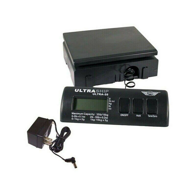 My Weigh Ultraship 35 lb Electronic Digital Shipping Scale Black with Ultraship Power Supply - Megean