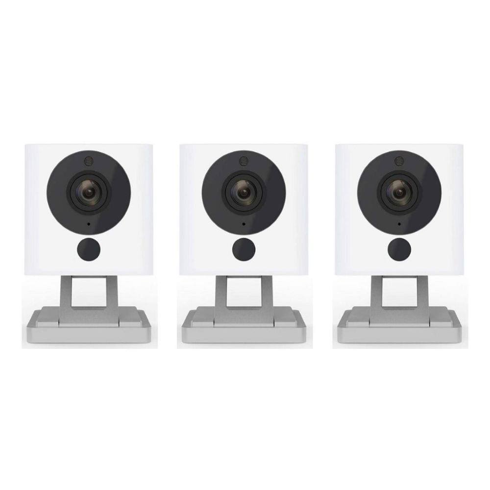 Wyze 1080p Cam HD Wi-Fi Indoor Smart Home Camera, Night Vision, 2-Way Mic, Alexa Ready, Free 14-Day Cloud Drive (3-Pack), White